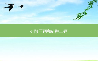 硅酸三钙和硅酸二钙