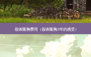 假体隆胸费用（假体隆胸3年的感受）