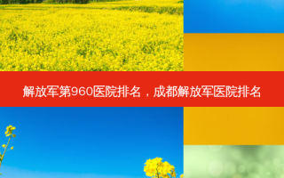  *** 第960医院排名，成都 *** 医院排名