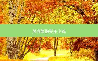 美容隆胸要多少钱
