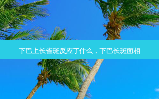 下巴上长雀斑反应了什么，下巴长斑面相