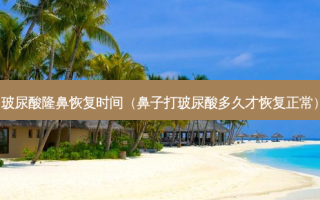 玻尿酸隆鼻恢复时间（鼻子打玻尿酸多久才恢复正常）