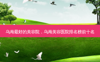 乌海好的美容院，乌海美容医院排名榜前十名