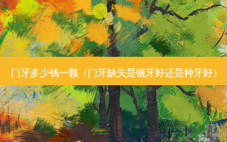 门牙多少钱一颗（门牙缺失是镶牙好还是种牙好）