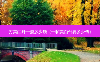 打美白针一般多少钱（一帧美白针要多少钱）