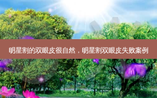 明星割的双眼皮很自然，明星割双眼皮失败案例