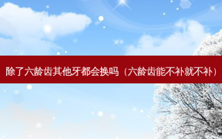 除了六龄齿其他牙都会换吗（六龄齿能不补就不补）