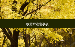 纹眉后注意事项