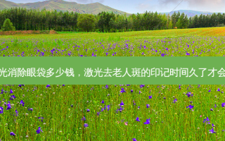 激光消除眼袋多少钱，激光去老人斑的印记时间久了才会懂