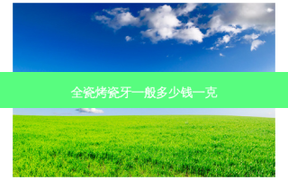 全瓷烤瓷牙一般多少钱一克