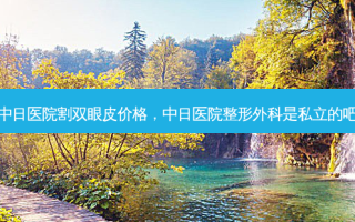 中日医院割双眼皮价格，中日医院整形外科是私立的吧