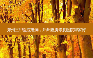 郑州三甲医院隆胸，郑州隆胸修复医院哪家好