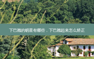 下巴翘的明星有哪些，下巴翘起来怎么矫正