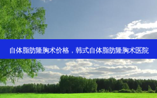 自体脂肪隆胸术价格，韩式自体脂肪隆胸术医院