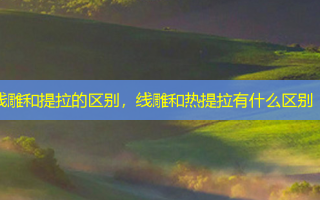 线雕和提拉的区别，线雕和热提拉有什么区别