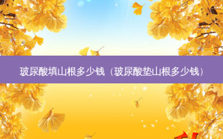 玻尿酸填山根多少钱（玻尿酸垫山根多少钱）