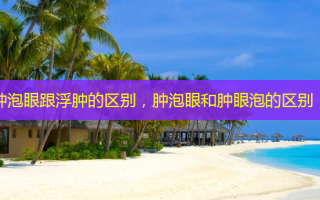 肿泡眼跟浮肿的区别，肿泡眼和肿眼泡的区别