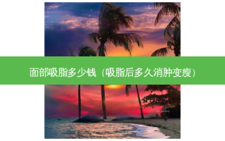 面部吸脂多少钱（吸脂后多久消肿变瘦）