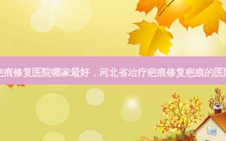 河北疤痕修复医院哪家好，河北省疤痕修复疤痕的医院排名