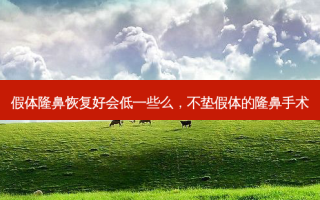 假体隆鼻恢复好会低一些么，不垫假体的隆鼻手术