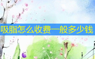 吸脂怎么收费一般多少钱