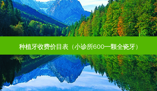 种植牙收费价目表(小诊所600一颗全瓷牙)-第1张图片-美呗严选网 种植牙收费价目表(小诊所600一颗全瓷牙)-第1张图片-美呗严选网