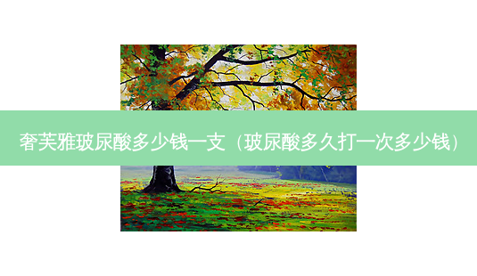 奢芙雅玻尿酸多少钱一支(玻尿酸多久打一次多少钱)-第1张图片-美呗严选网 奢芙雅玻尿酸多少钱一支(玻尿酸多久打一次多少钱)-第1张图片-美呗严选网