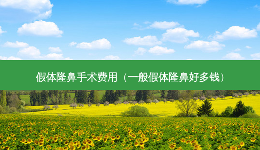 假体隆鼻手术费用(一般假体隆鼻好多钱)-第1张图片-美呗严选网 假体隆鼻手术费用(一般假体隆鼻好多钱)-第1张图片-美呗严选网