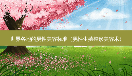 世界各地的男性美容标准(男性生殖整形美容术)-第1张图片-美呗严选网 世界各地的男性美容标准(男性生殖整形美容术)-第1张图片-美呗严选网