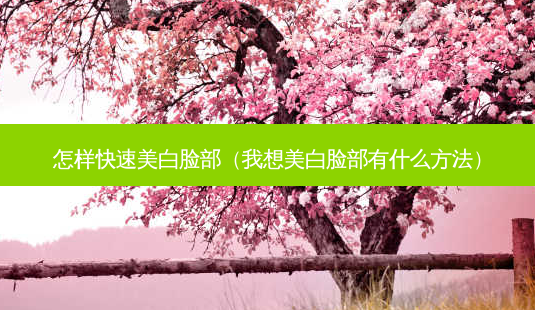 怎样快速美白脸部(我想美白脸部有什么 *** )-第1张图片-美呗严选网 怎样快速美白脸部(我想美白脸部有什么 *** )-第1张图片-美呗严选网