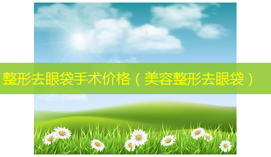 整形去眼袋手术价格(美容整形去眼袋)-第1张图片-美呗严选网 整形去眼袋手术价格(美容整形去眼袋)-第1张图片-美呗严选网