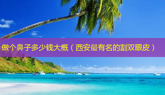 做个鼻子多少钱大概(西安有名的割双眼皮)-第1张图片-美呗严选网 做个鼻子多少钱大概(西安有名的割双眼皮)-第1张图片-美呗严选网