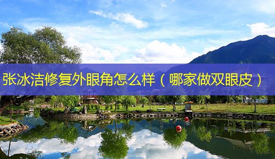 张冰洁修复外眼角怎么样(哪家做双眼皮)-第1张图片-美呗严选网 张冰洁修复外眼角怎么样(哪家做双眼皮)-第1张图片-美呗严选网