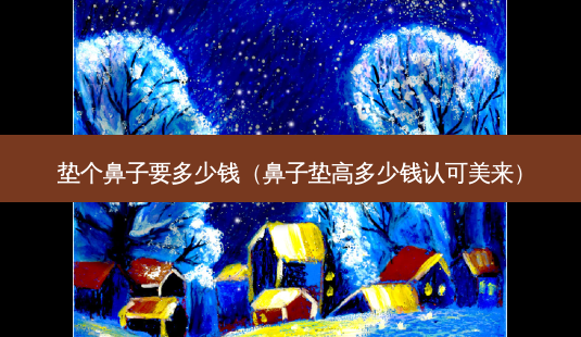 垫个鼻子要多少钱(鼻子垫高多少钱认可美来)-第1张图片-美呗严选网 垫个鼻子要多少钱(鼻子垫高多少钱认可美来)-第1张图片-美呗严选网