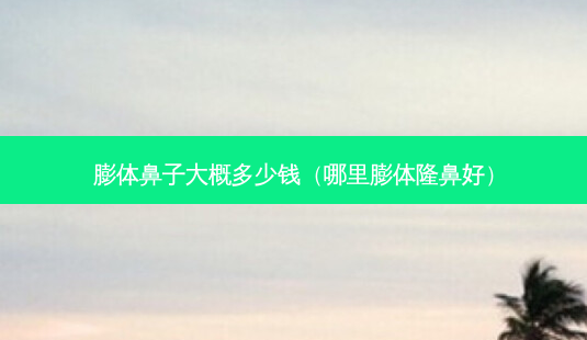 膨体鼻子大概多少钱(哪里膨体隆鼻好)-第1张图片-美呗严选网 膨体鼻子大概多少钱(哪里膨体隆鼻好)-第1张图片-美呗严选网