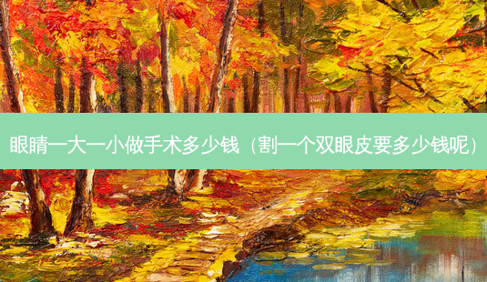 眼睛一大一小做手术多少钱(割一个双眼皮要多少钱呢)-第1张图片-美呗严选网 眼睛一大一小做手术多少钱(割一个双眼皮要多少钱呢)-第1张图片-美呗严选网