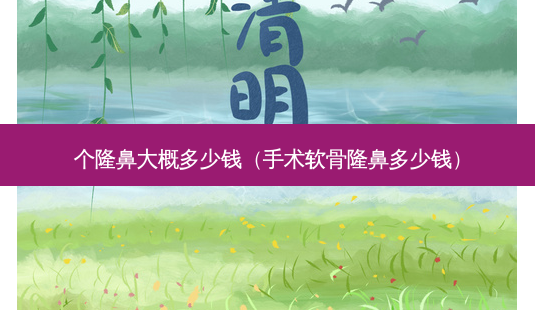 个隆鼻大概多少钱(手术软骨隆鼻多少钱)-第1张图片-美呗严选网 个隆鼻大概多少钱(手术软骨隆鼻多少钱)-第1张图片-美呗严选网