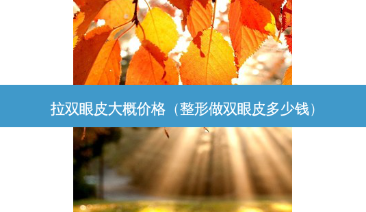 拉双眼皮大概价格(整形做双眼皮多少钱)-第1张图片-美呗严选网 拉双眼皮大概价格(整形做双眼皮多少钱)-第1张图片-美呗严选网