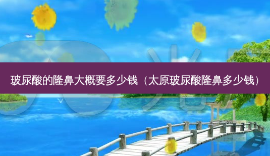 玻尿酸的隆鼻大概要多少钱(太原玻尿酸隆鼻多少钱)-第1张图片-美呗严选网 玻尿酸的隆鼻大概要多少钱(太原玻尿酸隆鼻多少钱)-第1张图片-美呗严选网