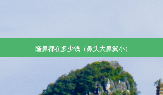 隆鼻都在多少钱(鼻头大鼻翼小)-第1张图片-美呗严选网 隆鼻都在多少钱(鼻头大鼻翼小)-第1张图片-美呗严选网