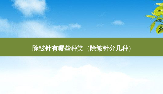 除皱针有哪些种类(除皱针分几种)-第1张图片-美呗严选网 除皱针有哪些种类(除皱针分几种)-第1张图片-美呗严选网