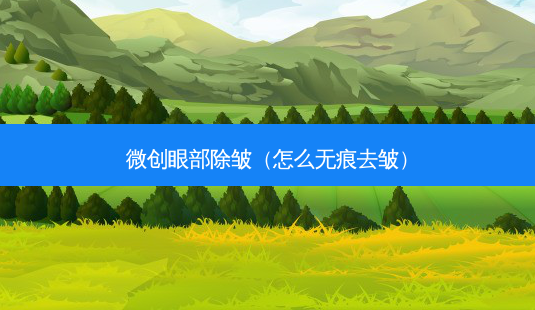 微创眼部除皱(怎么无痕去皱)-第1张图片-美呗严选网 微创眼部除皱(怎么无痕去皱)-第1张图片-美呗严选网