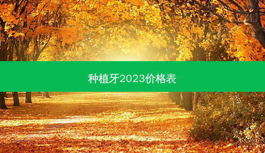 种植牙2023价格表-第1张图片-美呗严选网