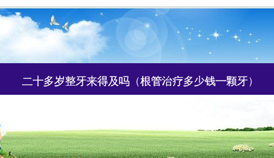 二十多岁整牙来得及吗(根管多少钱一颗牙)-第1张图片-美呗严选网 二十多岁整牙来得及吗(根管多少钱一颗牙)-第1张图片-美呗严选网
