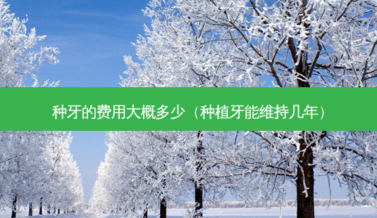 种牙的费用大概多少(种植牙能维持几年)-第1张图片-美呗严选网 种牙的费用大概多少(种植牙能维持几年)-第1张图片-美呗严选网