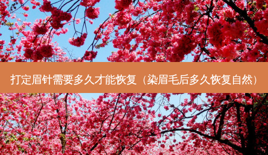 打定眉针需要多久才能恢复(染眉毛后多久恢复自然)-第1张图片-美呗严选网 打定眉针需要多久才能恢复(染眉毛后多久恢复自然)-第1张图片-美呗严选网