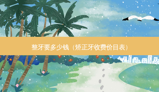整牙要多少钱(矫正牙收费价目表)-第1张图片-美呗严选网 整牙要多少钱(矫正牙收费价目表)-第1张图片-美呗严选网