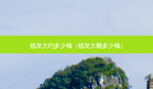 植发大约多少钱(植发大概多少钱)-第1张图片-美呗严选网 植发大约多少钱(植发大概多少钱)-第1张图片-美呗严选网