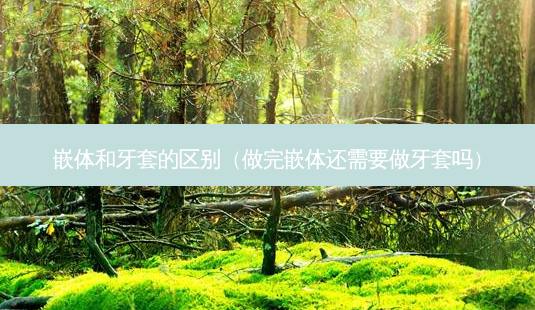 嵌体和牙套的区别(做完嵌体还需要做牙套吗)-第1张图片-美呗严选网 嵌体和牙套的区别(做完嵌体还需要做牙套吗)-第1张图片-美呗严选网