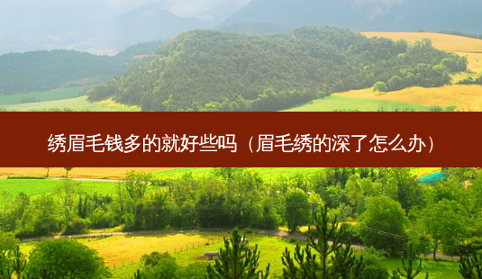 绣眉毛钱多的就好些吗(眉毛绣的深了怎么办)-第1张图片-美呗严选网 绣眉毛钱多的就好些吗(眉毛绣的深了怎么办)-第1张图片-美呗严选网
